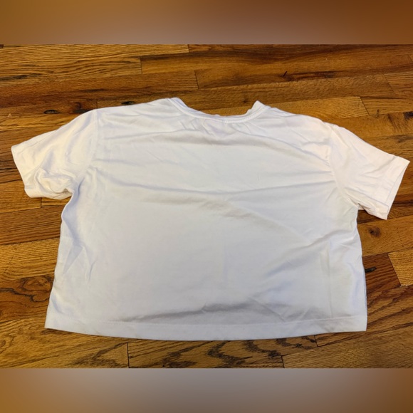 Nike  White and Black Logo Crop Tee - Picture 3 of 3